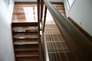 wooden floor and stairs