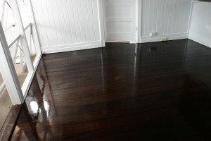 polished wooden floor