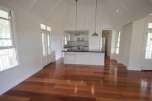 polished wooden floor