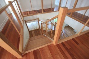wooden floor and staircase