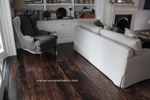 american oak stained walnut and black floor