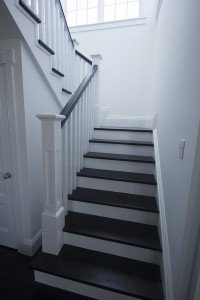 dark wooden floor staircase