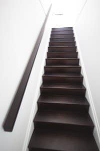 dark wooden floor staircase