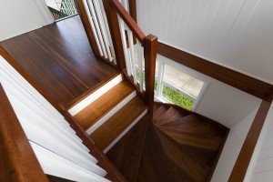wooden floor staircase