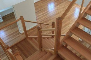 Wooden floor and staircase