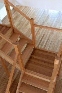 Wooden flooring and staircase