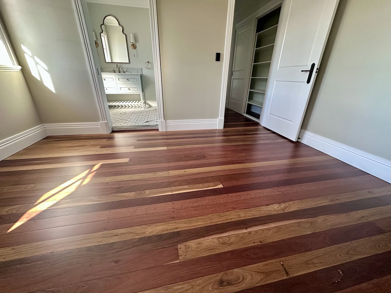 Hardwood flooring in a modern home interior — example finish for Clayfield timber floors