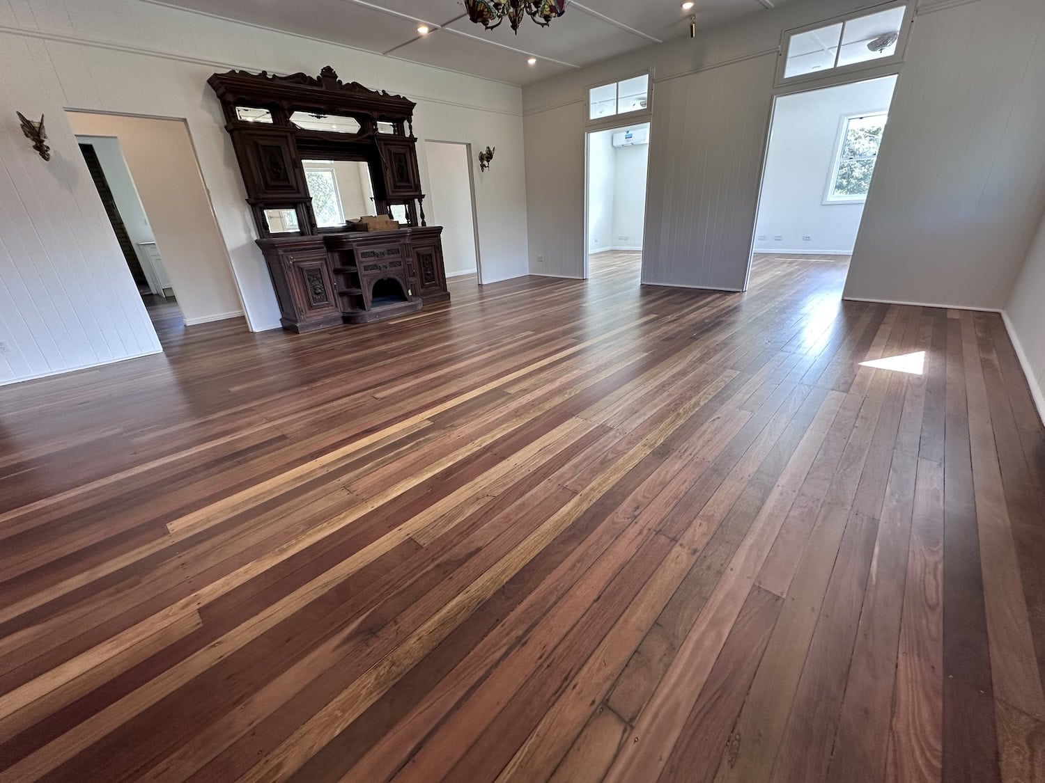 Elegant hardwood flooring in a spacious living room — Hamilton floor sanding job